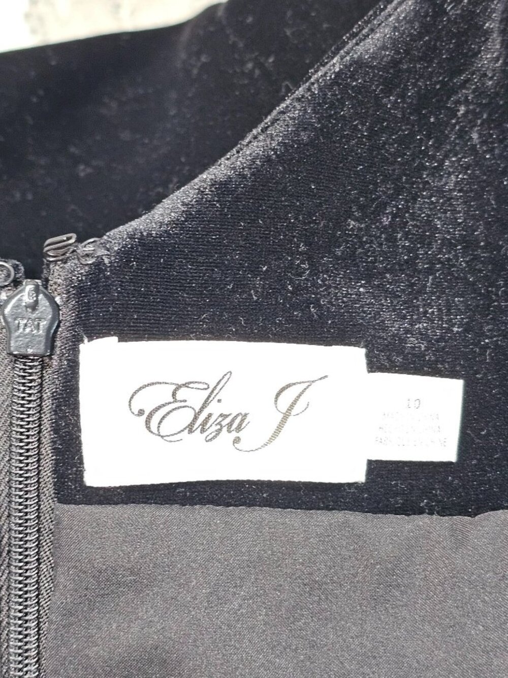 Eliza J Womens Black Velvet One-Shoulder Ruffle Detail Cocktail Dress Sz 10 2810 - Picture 7 of 15